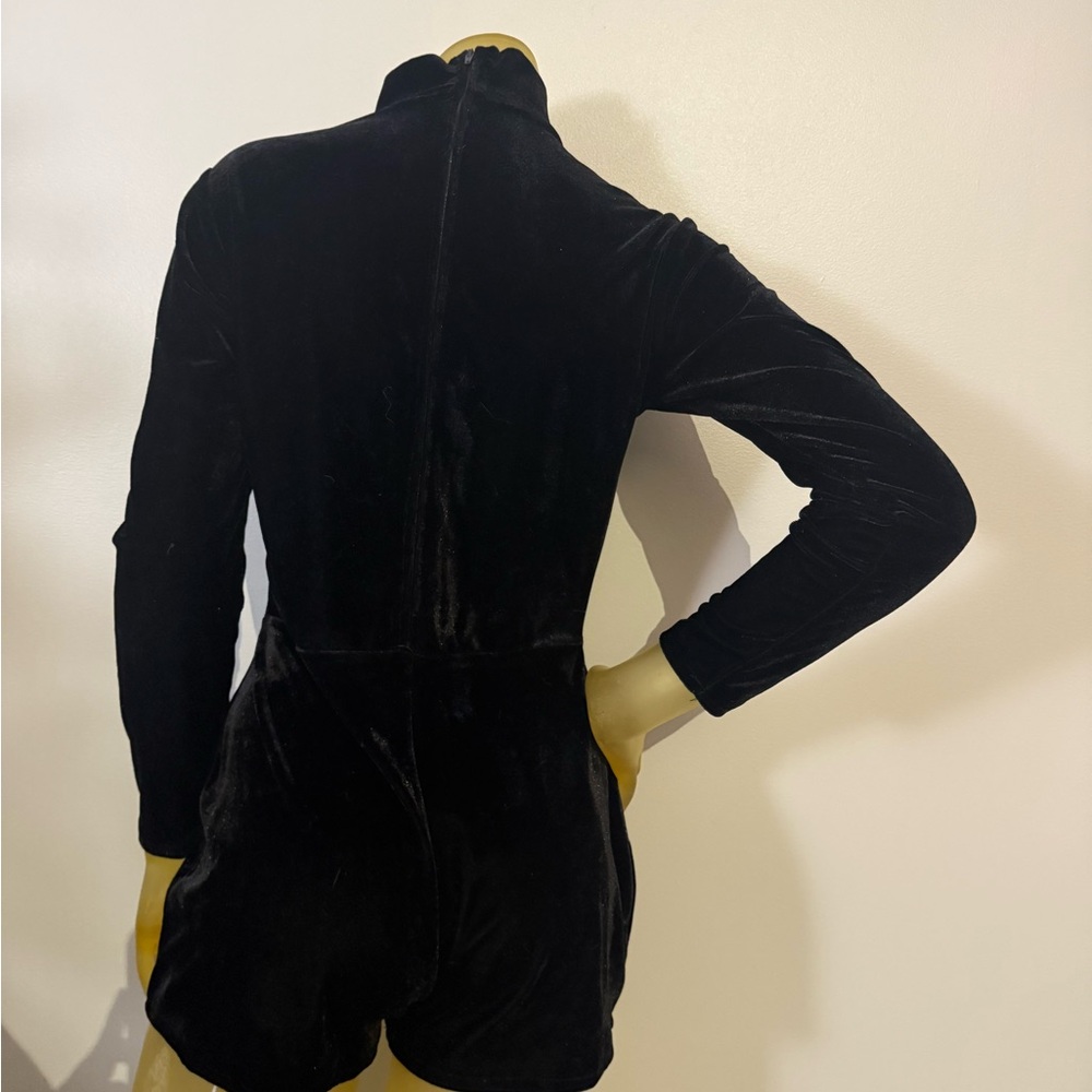 Black Velvet Romper - Picture 2 of 5